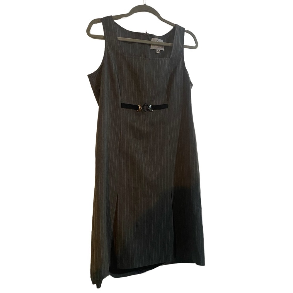 Vintage Y2K Kickass Pinstripe Sleeveless Dress Jumper Size 8